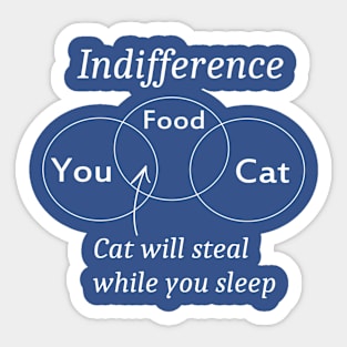 Indifference for dark backgrounds Sticker